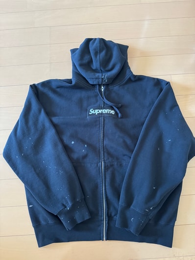 Supreme x MM6 Maison Margiela Box Logo Zip Up Hooded Sweatshirt "Black"