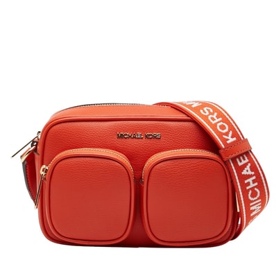 マイケルコース JET SET TRAVEL 斜め掛け ショルダーバッグ オレンジ レザー レディース Michael Kors 中古