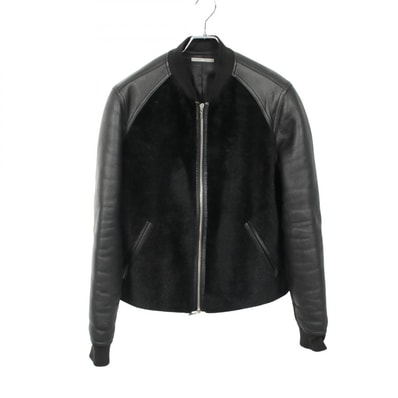 ディオール・オム DIOR HOMME ムートンシアリング ブルゾン 革ジャン 衣料品 アウター ラムスキン(羊革) メンズ ブラック系 833L433Z0328 【中古】