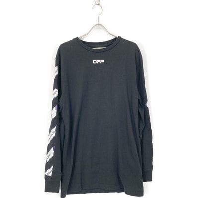 オフホワイト OMAB001S20185003 ブラック エアポートテープ ロングスリーブTシャツ XL