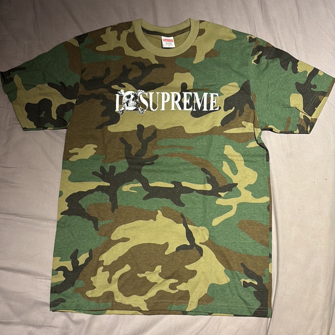 Supreme Skull Tee "Woodland Camo"