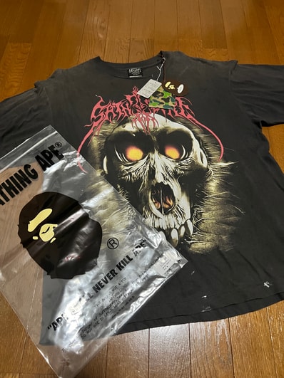 SAINT Mxxxxxx x A BATHING APE BAPE SS Tee Saint Bape "Black"