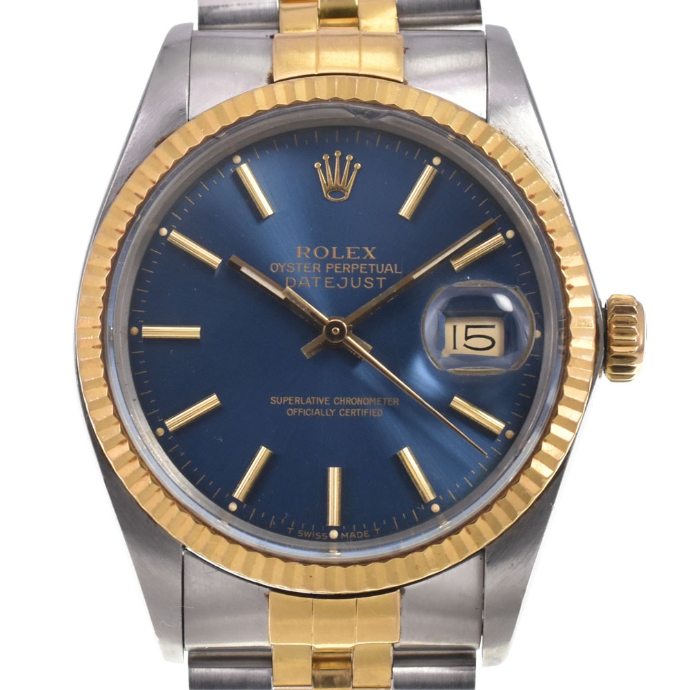 ロレックス ROLEX Ref.16013 ヴィンテージ オイスターパーペチュアル デイトジャスト Cal.3035 自動巻き メンズ 良品 腕時計 L#147666