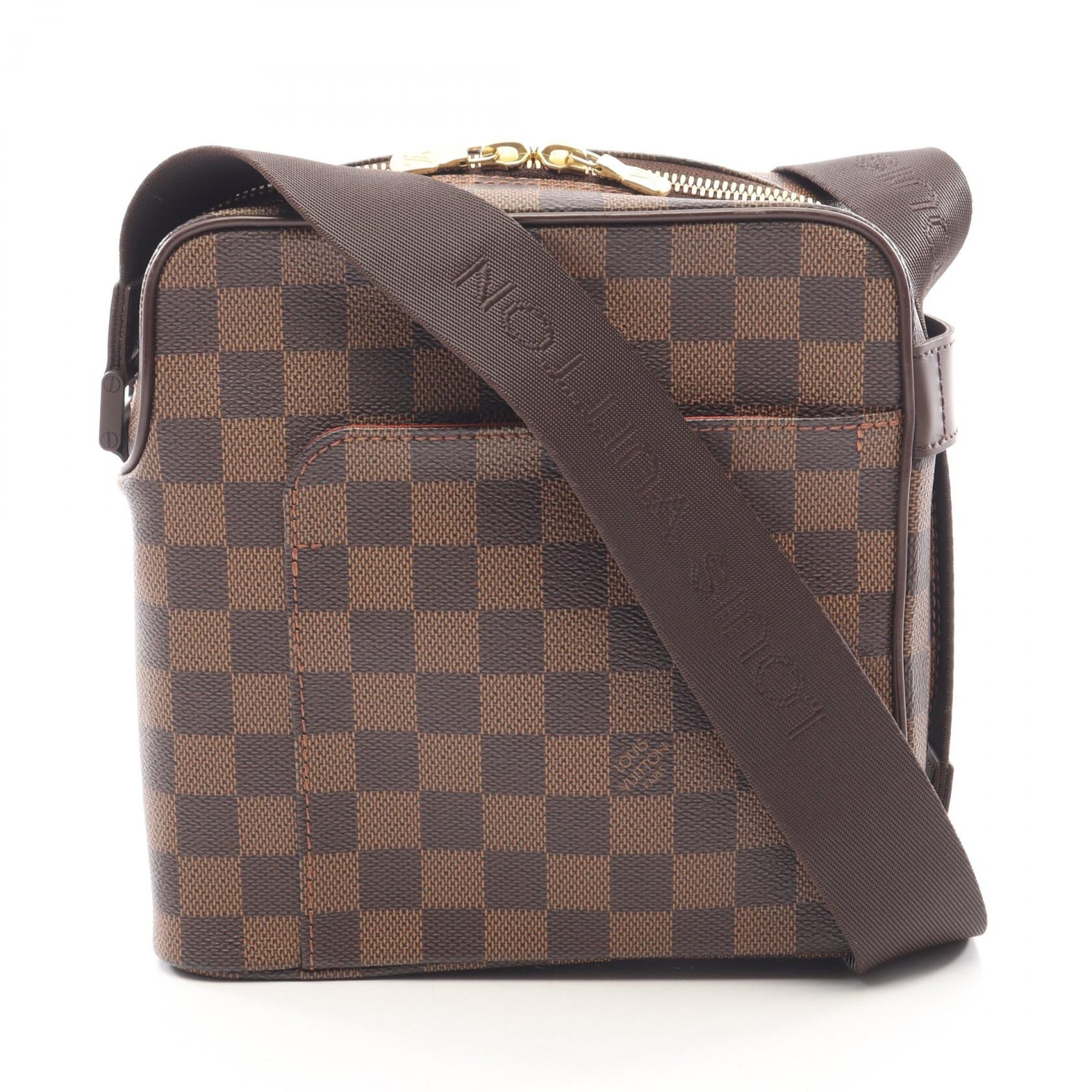 ルイ・ヴィトン LOUIS VUITTON オラフPM ショルダーバッグ バッグ PVCコーティングキャンバス レザー ダミエ エベヌ レディース ブラウン系 N41442 【中古】