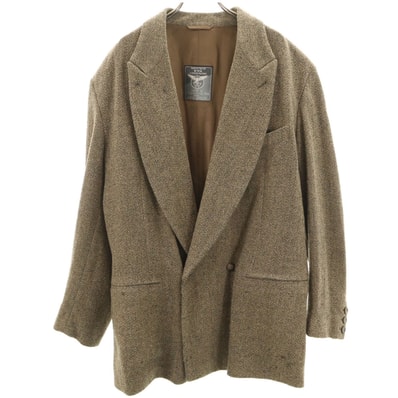 Emporio Armani エンポリオアルマーニ イタリア製 ダブル テーラードジャケット 50 カーキベージュ