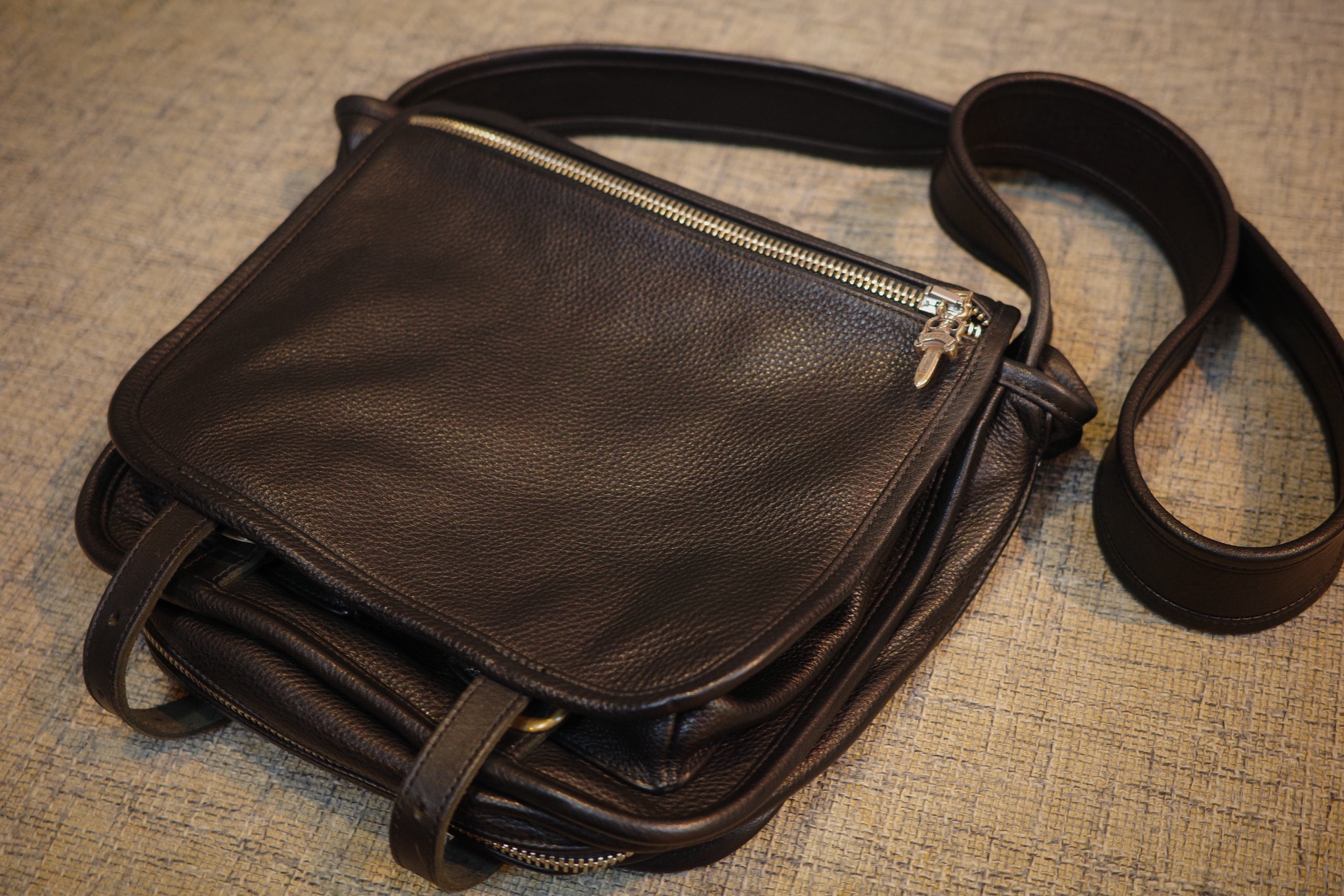 Chrome Hearts Tiny Gunslinger Strap Leather Shoulder Bag "Black"