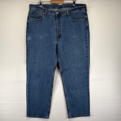 古着 リーバイス Levi's デニム パンツ Gパン ジッパーフライ 550 大きいサイズ テーパード W42 L32 ブルー系 メンズ
