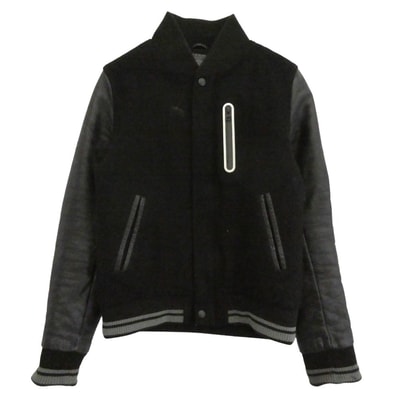 NIKE ナイキ スタジャン 12AW 577357-010 × MEDICOM TOY BEARBRICK DESTROYER JACKET メディコムトイ ベアブリック デストロイ ジャケット スタジャン ブラック系 M【中古】
