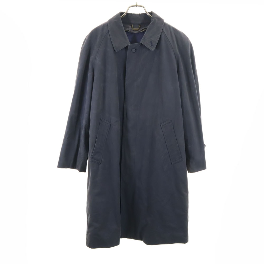 BALENCIAGA バレンシアガ 80s 90s オールド 日本規格 ステンカラーコート A4 ネイビー ライナー付き