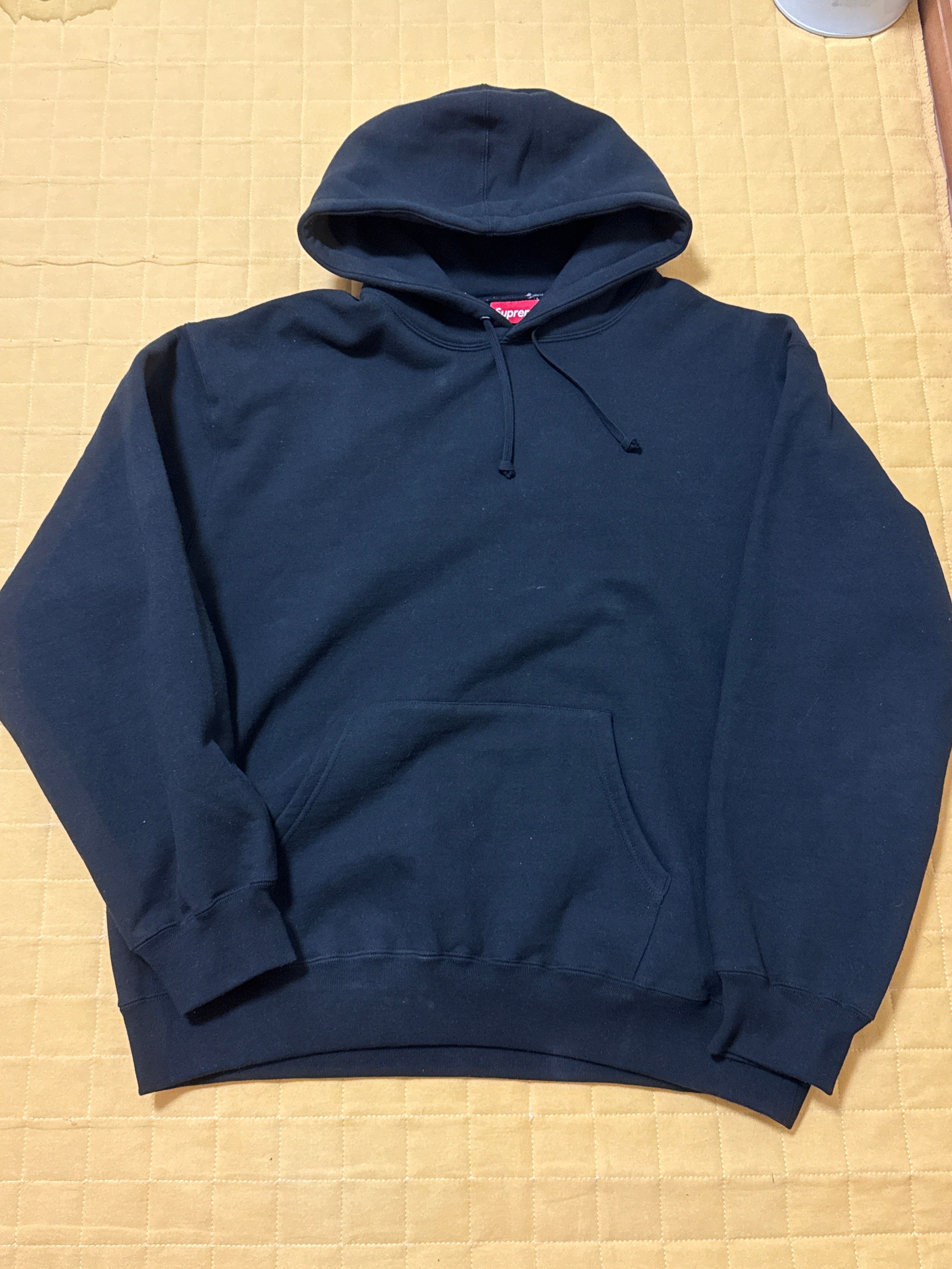 Supreme Satin Applique Hooded Sweatshirt "Black" (24FW)