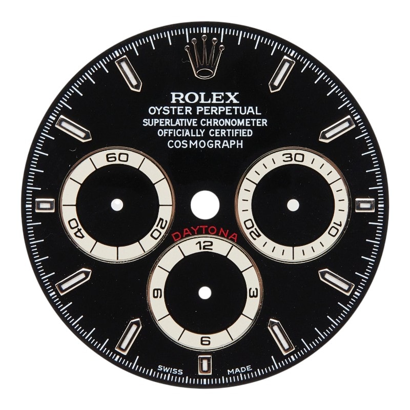 ロレックス デイトナ用 黒文字盤 エルプリメロ  デイトナ ダイアル フェイス 腕時計 16520 メタル メンズ ROLEX 【中古】