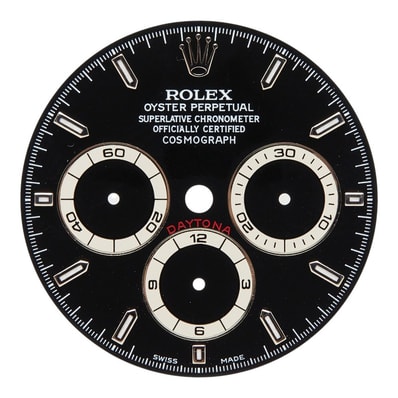 ロレックス デイトナ用 黒文字盤 エルプリメロ デイトナ ダイアル フェイス 腕時計 16520 メタル メンズ ROLEX 【中古】