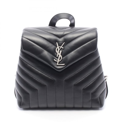 サンローランパリ SAINT LAURENT PARIS ルル リュックサック バックパック バッグ レザー レディース ブラック系 487220 【中古】