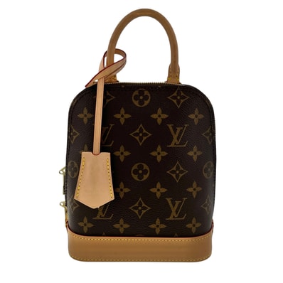 LOUIS VUITTON ルイ・ヴィトン アルマ バックパック モノグラム リュック・デイパック M47132 レザー PVCコーティングキャンバス ブラウン レディース【中古】