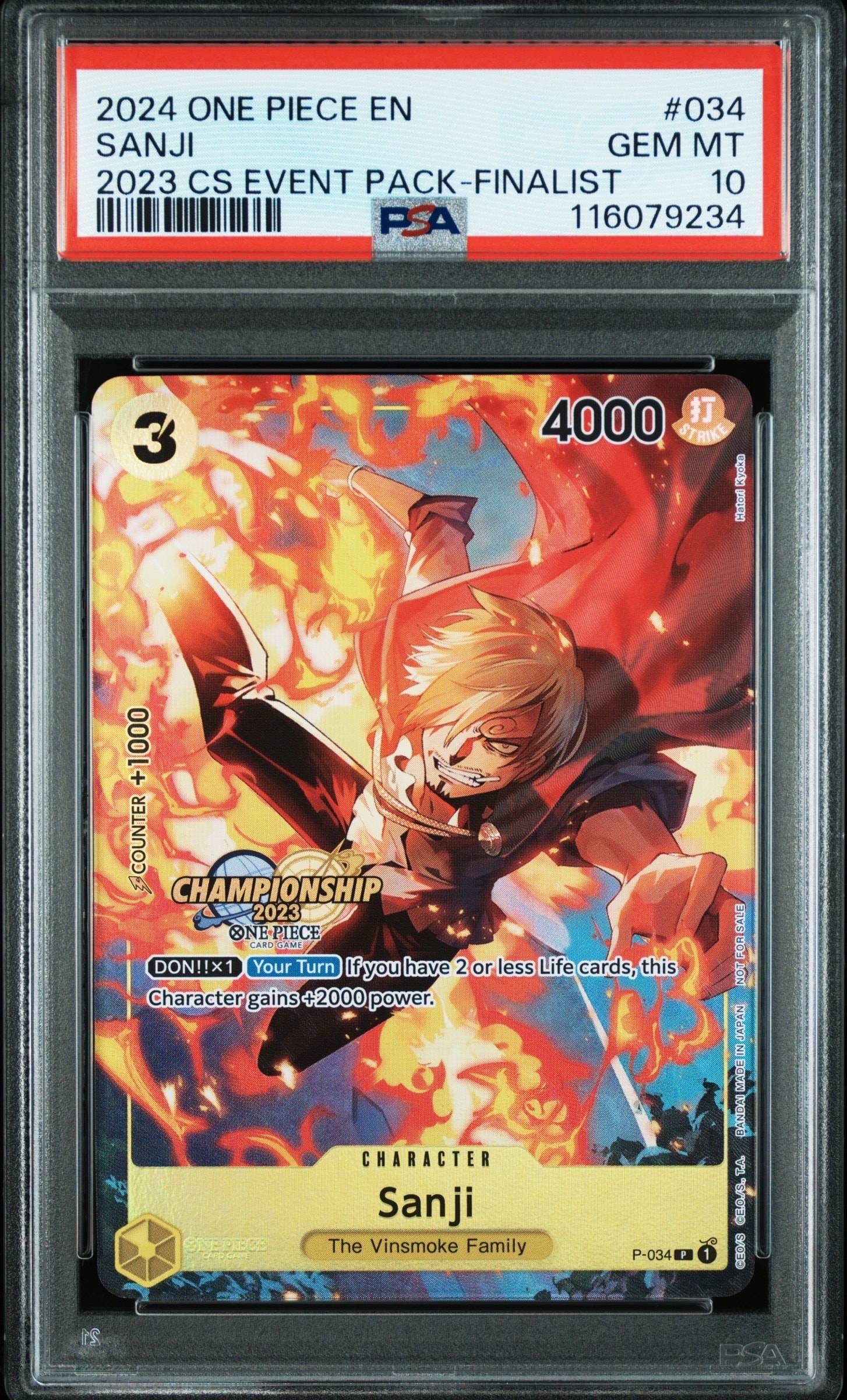 サンジ P [P-034]【英語版】(プロモーションカード「チャンピオンシップ 2023 イベントパック ファイナリスト Ver」)