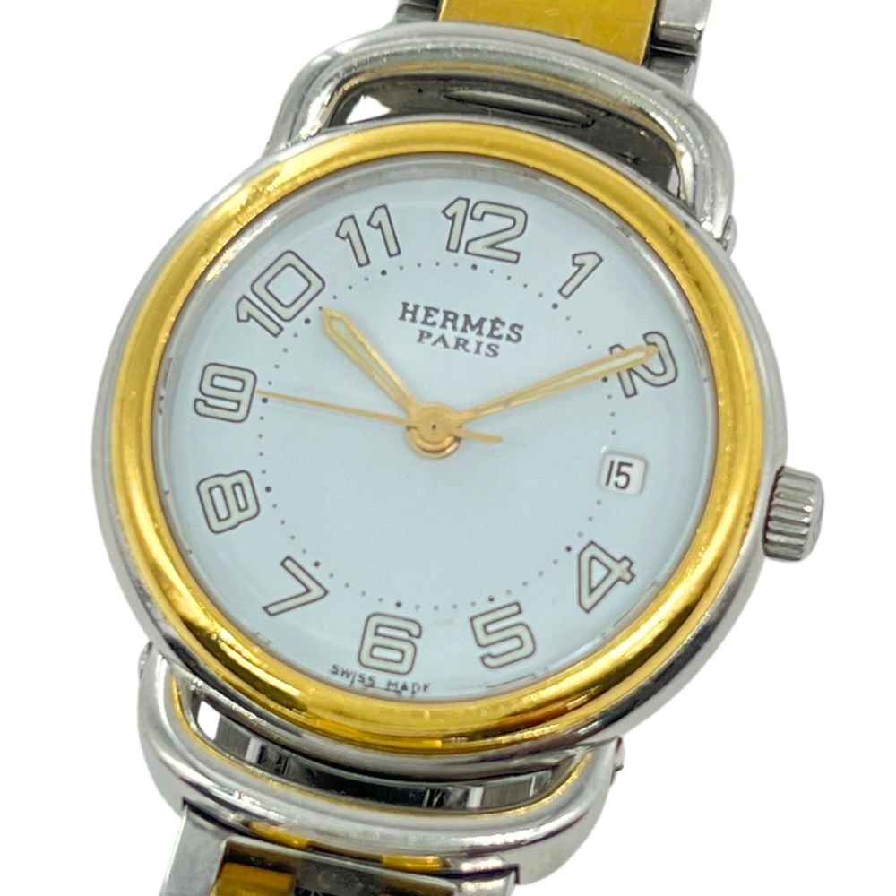 HERMES エルメス PU2.220 プルマン クォーツ レディース 腕時計 C1290