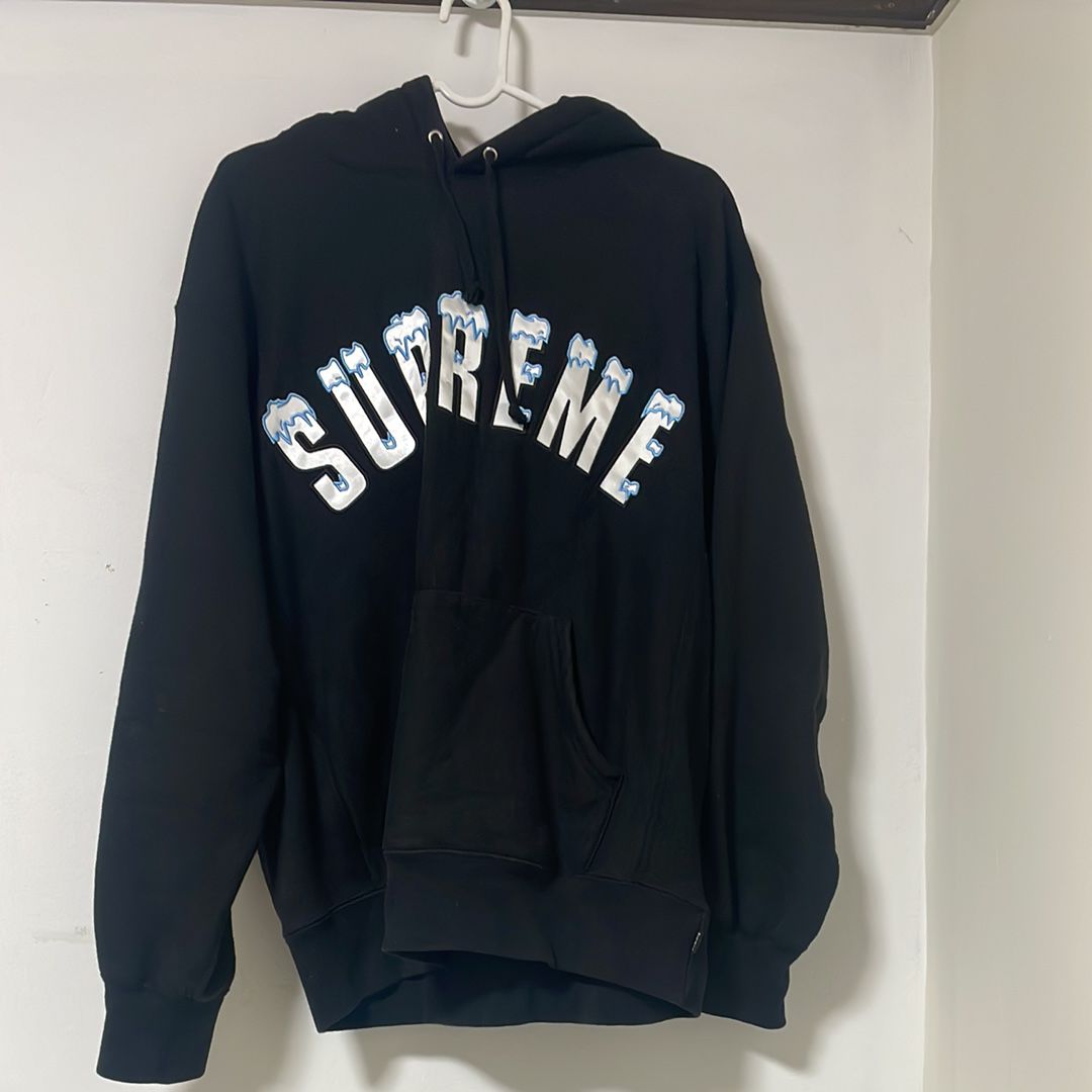 Supreme Icy Arc Hooded Sweatshirt "Black"