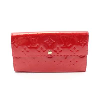 ルイ・ヴィトン LOUIS VUITTON ポルトフォイユ サラ モノグラムヴェルニ ポムダムール 二つ折り長財布 財布 レザー レッド レディース レッド系 M93530 【中古】
