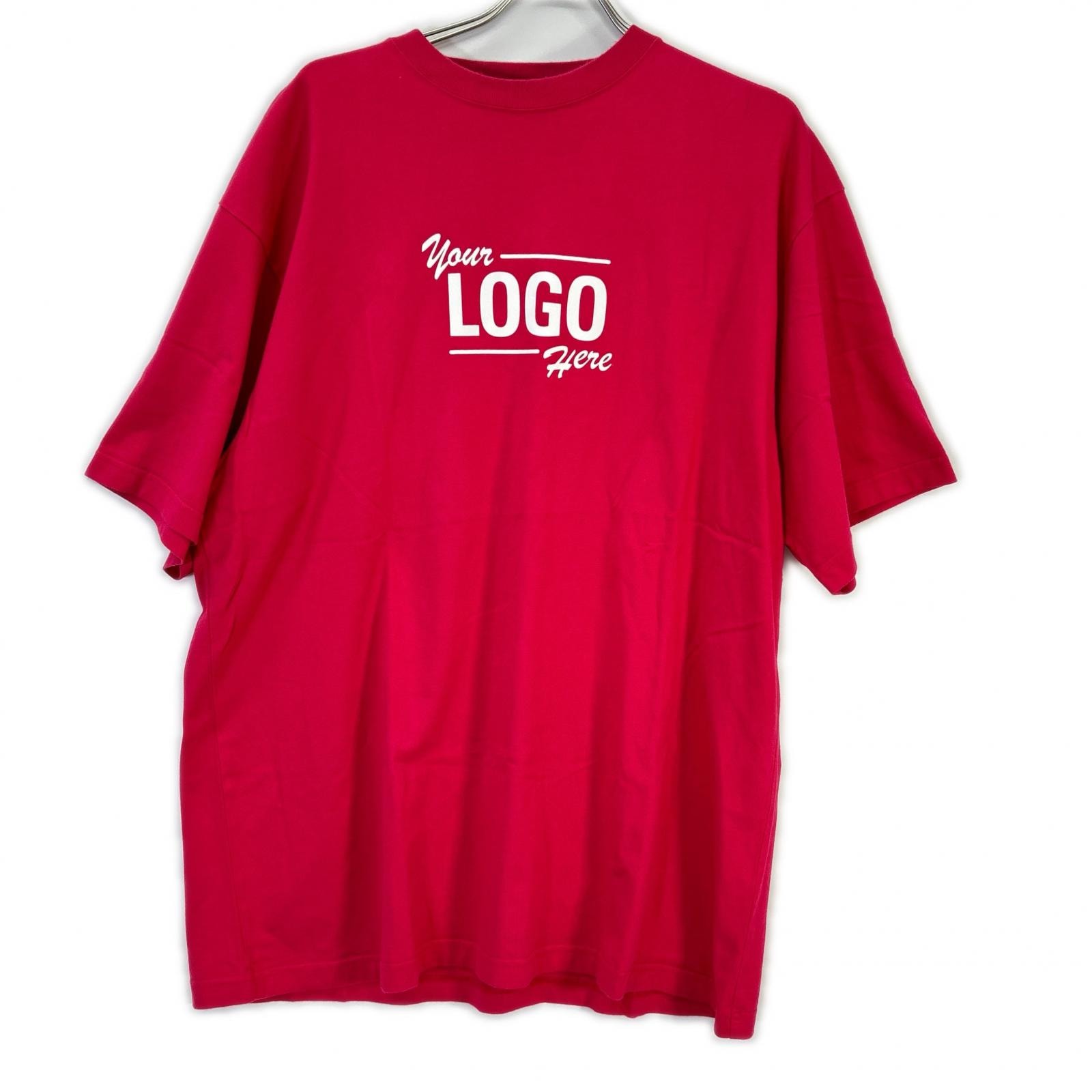 バレンシアガ 20年製 レッド LOGO Tシャツ S