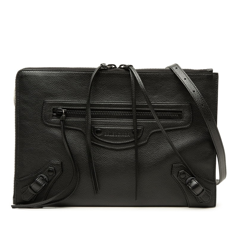 バレンシアガ ネオクラシック クラッチバッグ ショルダーバッグ 2WAY 640113 ブラック レザー レディース BALENCIAGA 中古