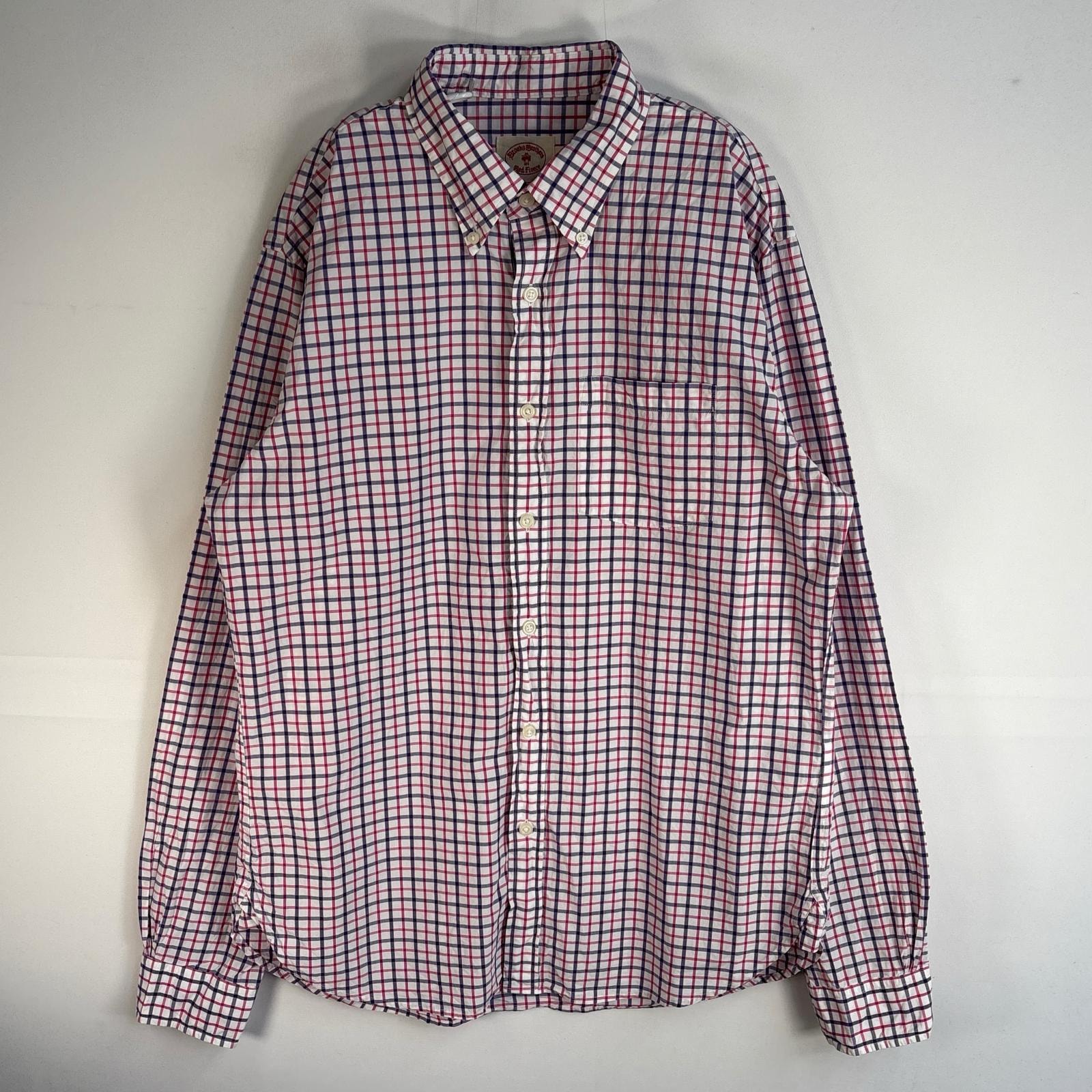 古着 ブルックスブラザーズ Brooks Brothers 長袖シャツ チェック RED FLEECE 胸ポケ L  ピンク系 マルチカラー メンズ