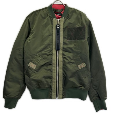 ディーゼル 18SS カーキ ナイロン MA-1 ジャケット L