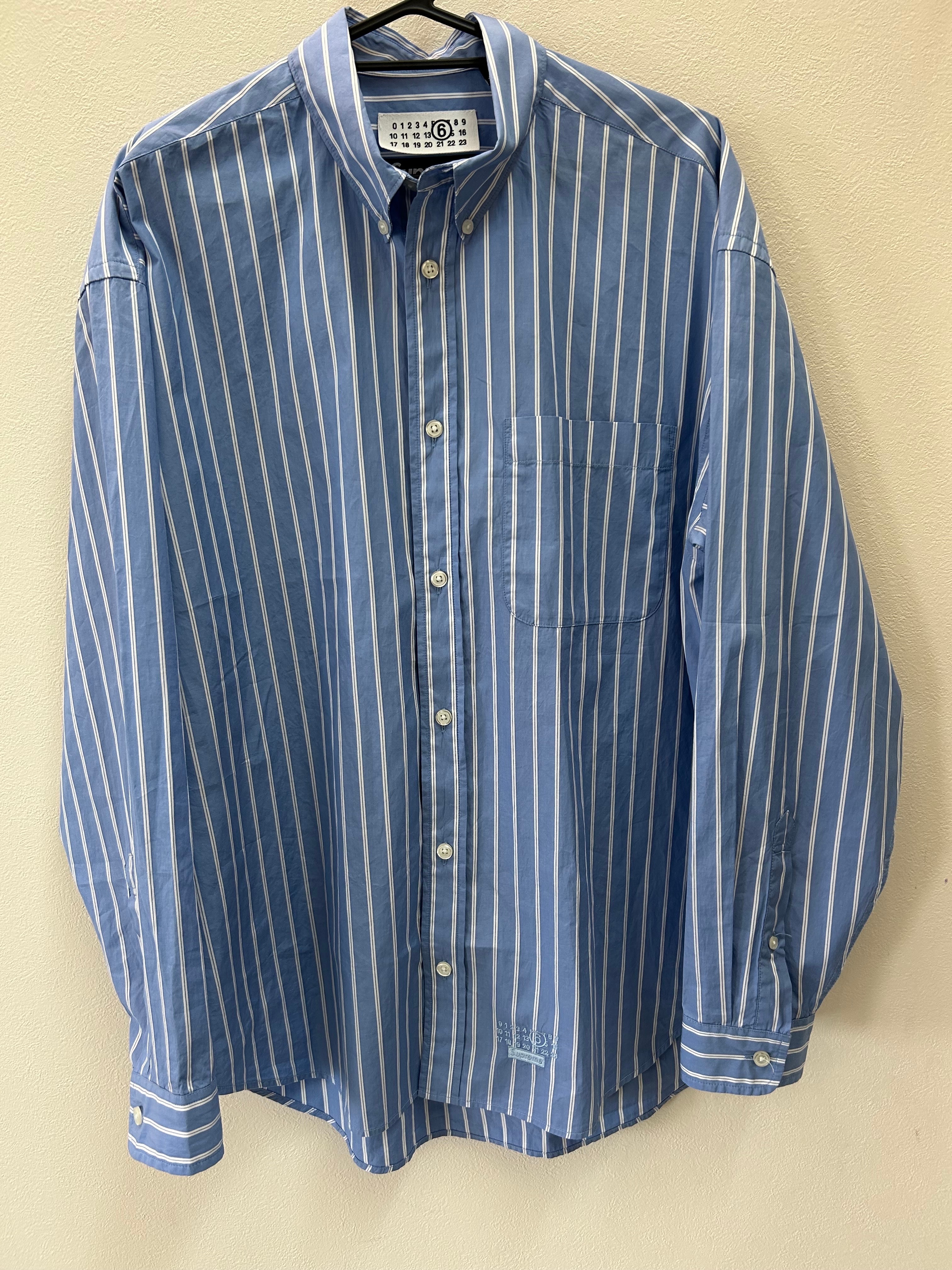 Supreme x MM6 Maison Margiela Stripe Shirt "Blue"