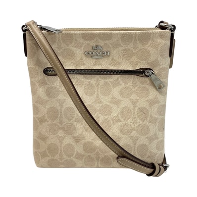 ☆☆COACH コーチ ショルダーバッグ シグネチャー CW325 ベージュ レディース シルバー金具