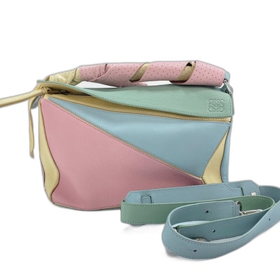 ロエベ LOEWE レザー パズルバッグ ミディアム 2WAY ハンドバッグ レザー【中古】