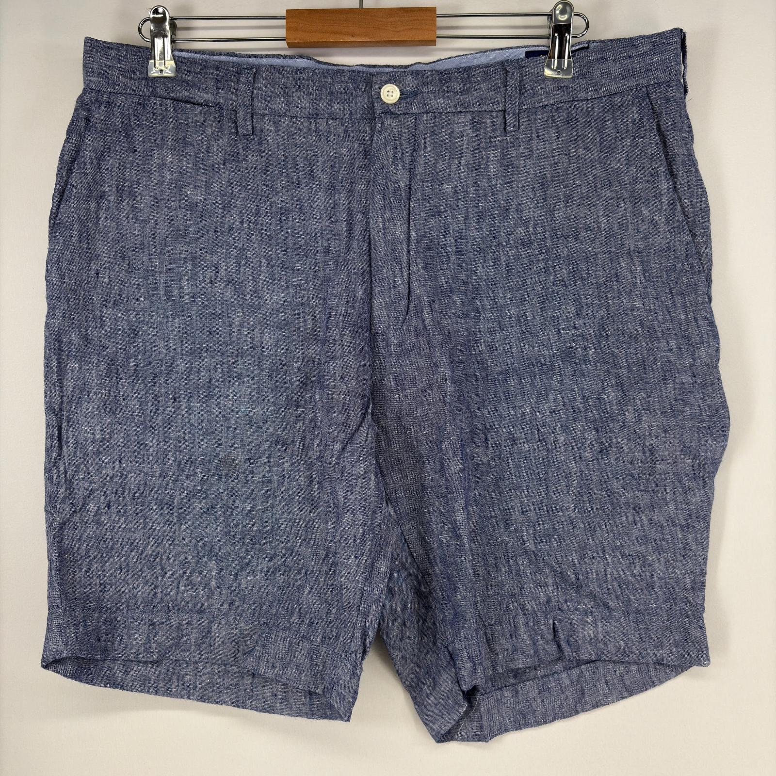 古着 ポロ・ラルフローレン POLO RALPH LAUREN ショートパンツ ハーフパンツ リネン チノパン w38  ブルー メンズ