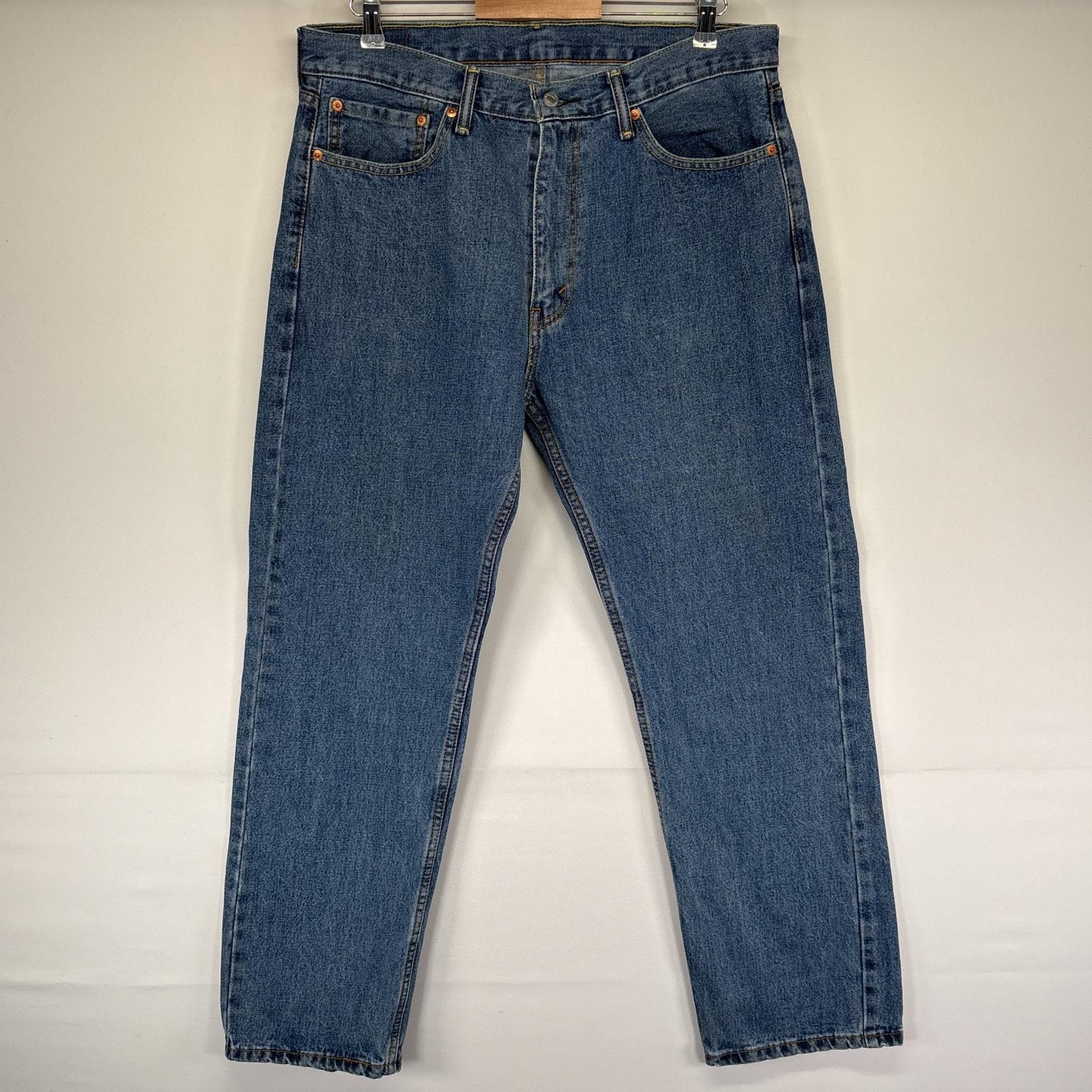 古着 リーバイス Levi's デニムパンツ 505 ストレート ジッパーフライ ジーンズ ジーパン 5ポケット 長ズボン w36 L30  ブルー メンズ
