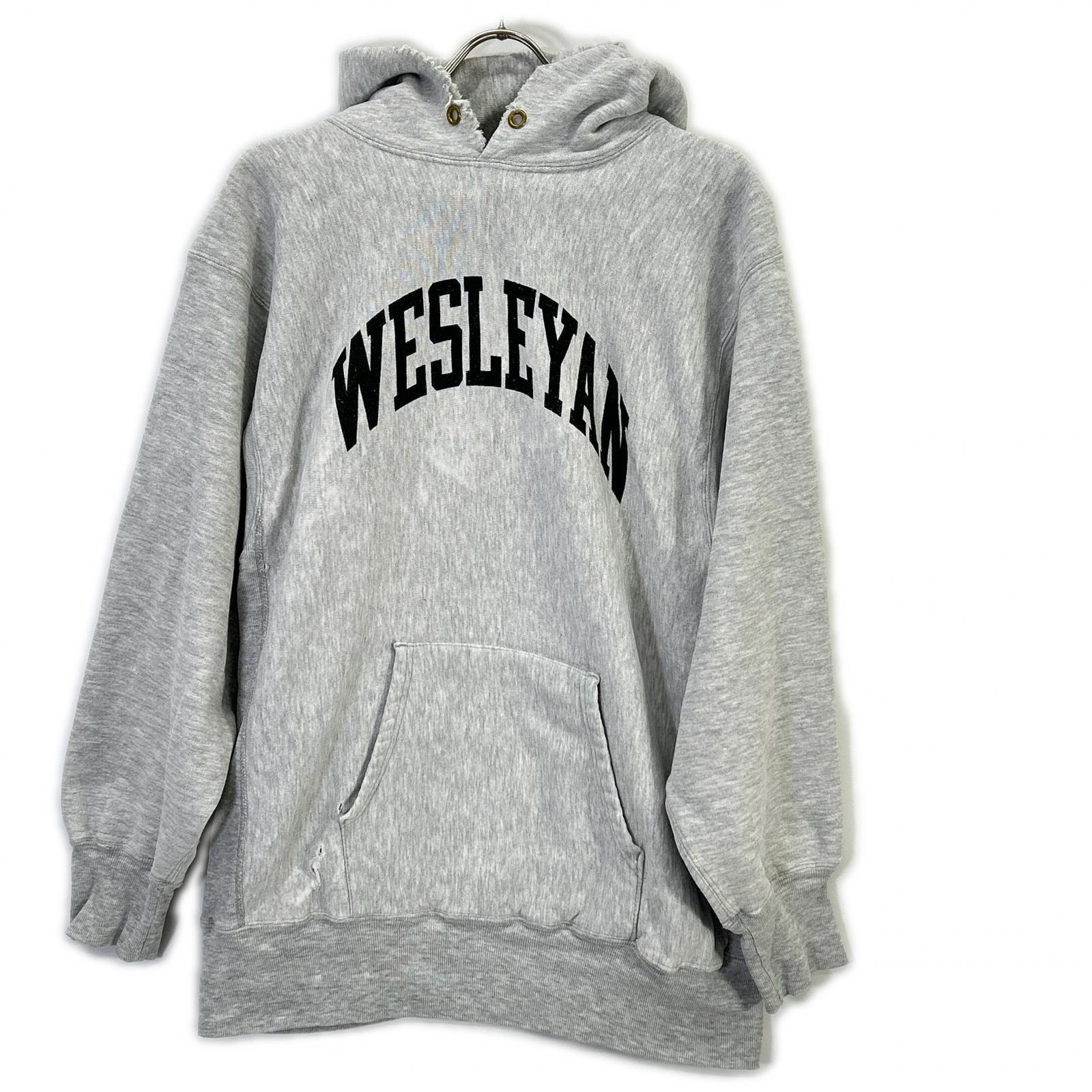 チャンピオン 90's 刺繍タグ 染み込み WESLEYAN リバースウィーブパーカー XL
