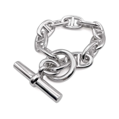 HERMES エルメス シェーヌダンクル TGM チェーン ブレスレット
バングル SV925 TGM シルバー 新品仕上済 ユニセックス
【中古】