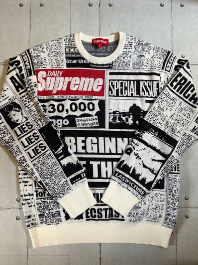 Supreme Newsprint Sweater