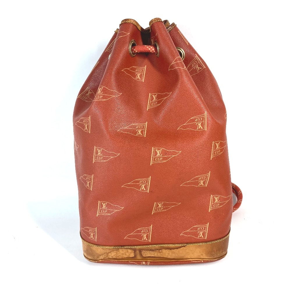ルイヴィトン LOUIS VUITTON サントロペ M80026 LVCUP ルイヴィトンカップ 巾着 カバン 肩掛け ショルダーバッグ レザー/PVC アボガニー ブラウン