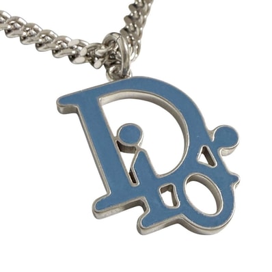 ディオール メンズ オブリーク ペンダント ネックレス 空色 53cm