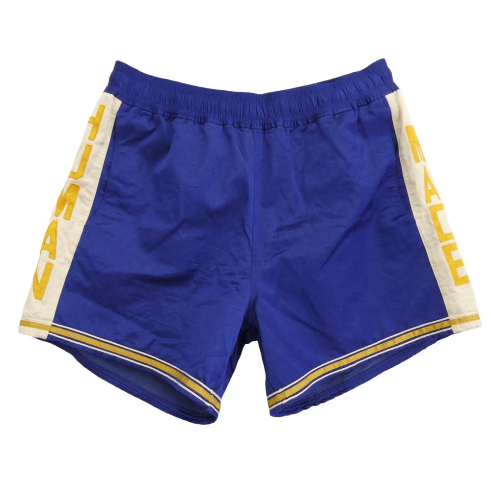 HUMAN MADE ヒューマンメイド ショートパンツ 25SS HM29PT023 GYM SHORTS サイドロゴ ジム ショーツ ハーフパンツ ブルー系 L【中古】