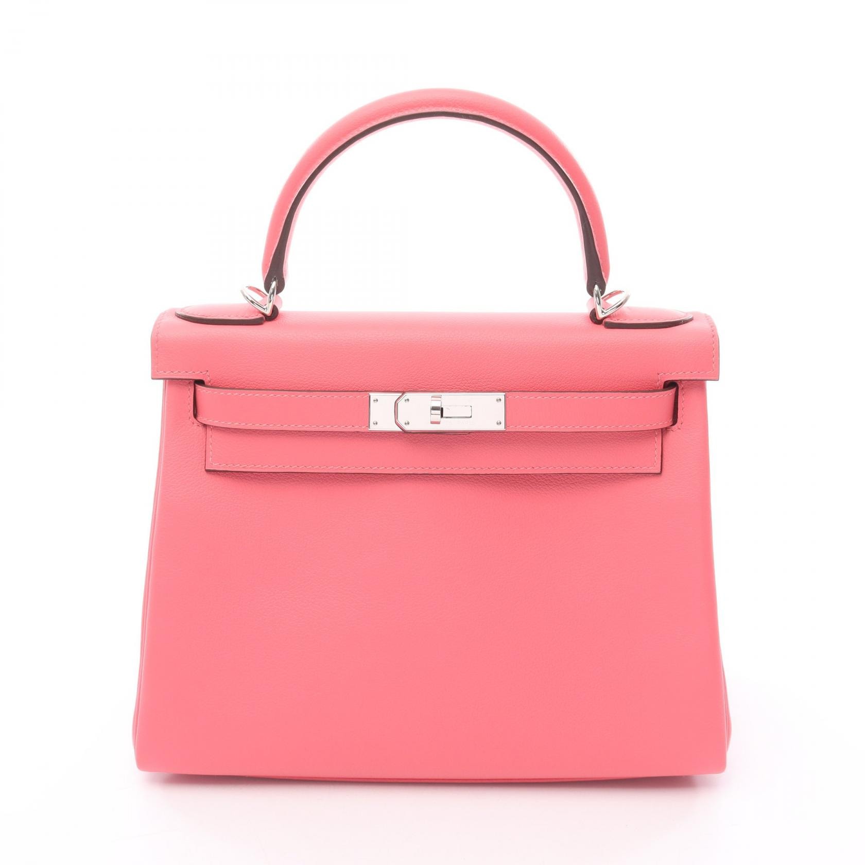 エルメス HERMES ケリー28 ハンドバッグ バッグ レザー エバーカラー エバーカラー ローズアザレ Y刻印(2020年製造) レディース ピンク系 【中古】