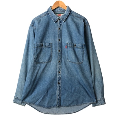古着 リーバイス Levi's 長袖 デニムシャツ メンズL相当/eaa590953