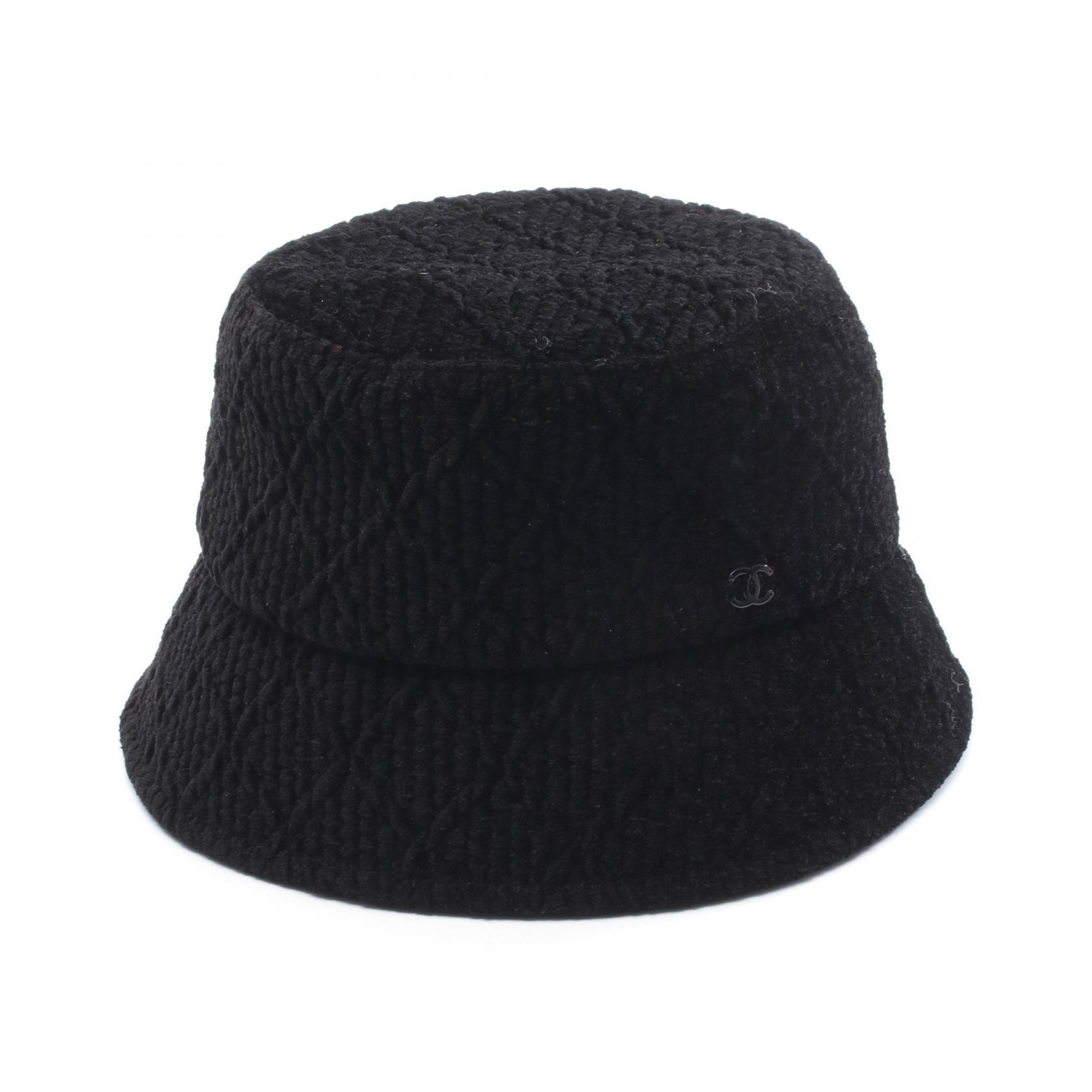 シャネル CHANEL ココマーク ハット 帽子 ビスコース レディース ブラック系 【中古】