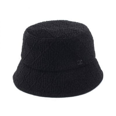 シャネル CHANEL ココマーク ハット 帽子 ビスコース レディース ブラック系 【中古】