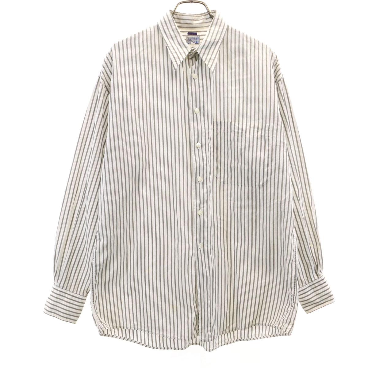 KENZO ケンゾー 90s 日本製 オールド ストライプ柄 長袖 シャツ 1 グレー系