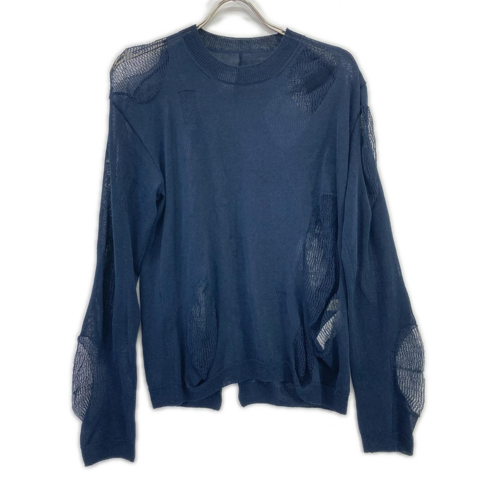 ヨウジヤマモト FP-K11-982 2G2P PLAIN STITCH パターン ラウンドネック セーター 2