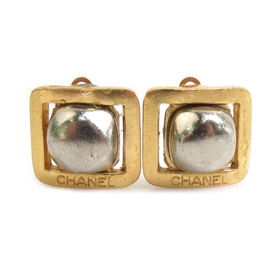 シャネル CHANEL イヤリング メタル ゴールド/シルバー レディース【中古】 e61633a