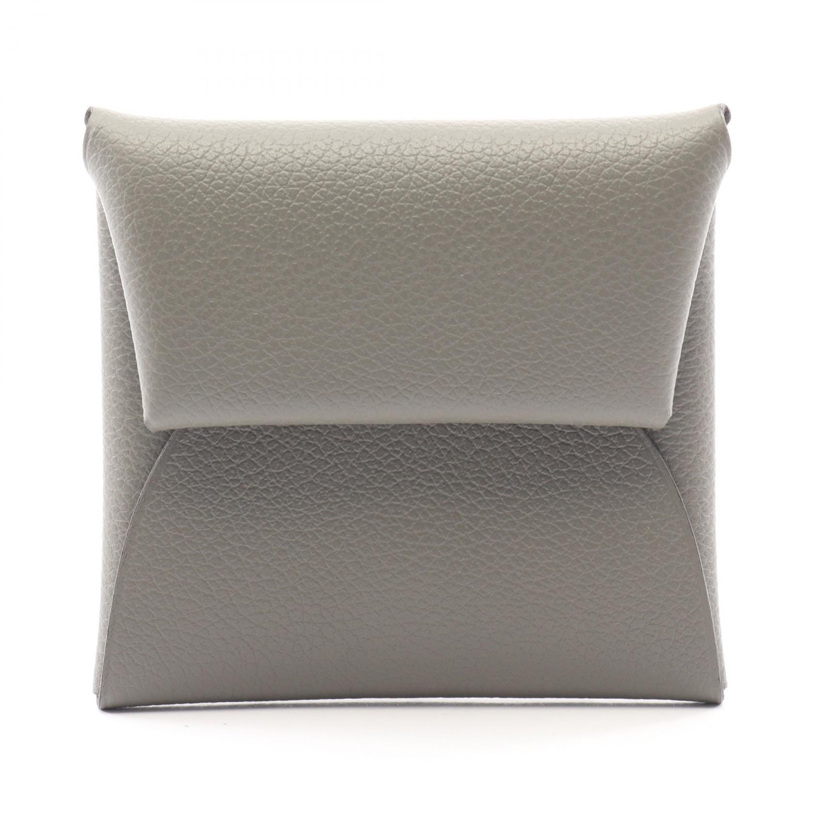 エルメス HERMES バスティア コインケース 財布 レザー エバーカラー エバーカラー グリメイヤー U刻印(2022年製造) レディース グレー系 【中古】