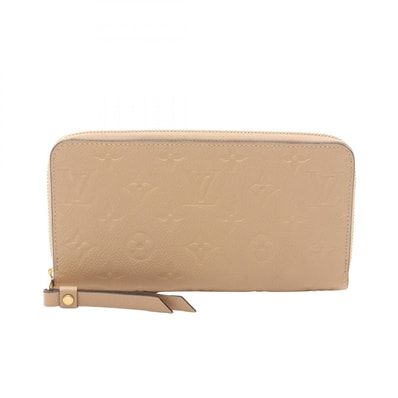 ルイ・ヴィトン LOUIS VUITTON ジッピーウォレット モノグラムアンプラント デュンヌ ラウンド長財布 財布 レザー ベージュ レディース ベージュ系 M60746 【中古】