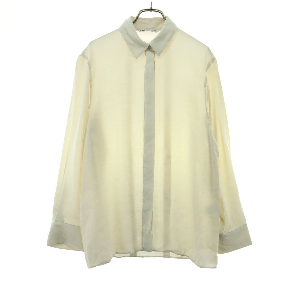 ZARA ザラ 長袖 シャツ S クリーム