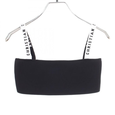 ディオール Dior ロゴ ニット ベアトップ チューブトップ 衣料品 トップス レーヨン レディース ブラック系 / ホワイト系 【中古】