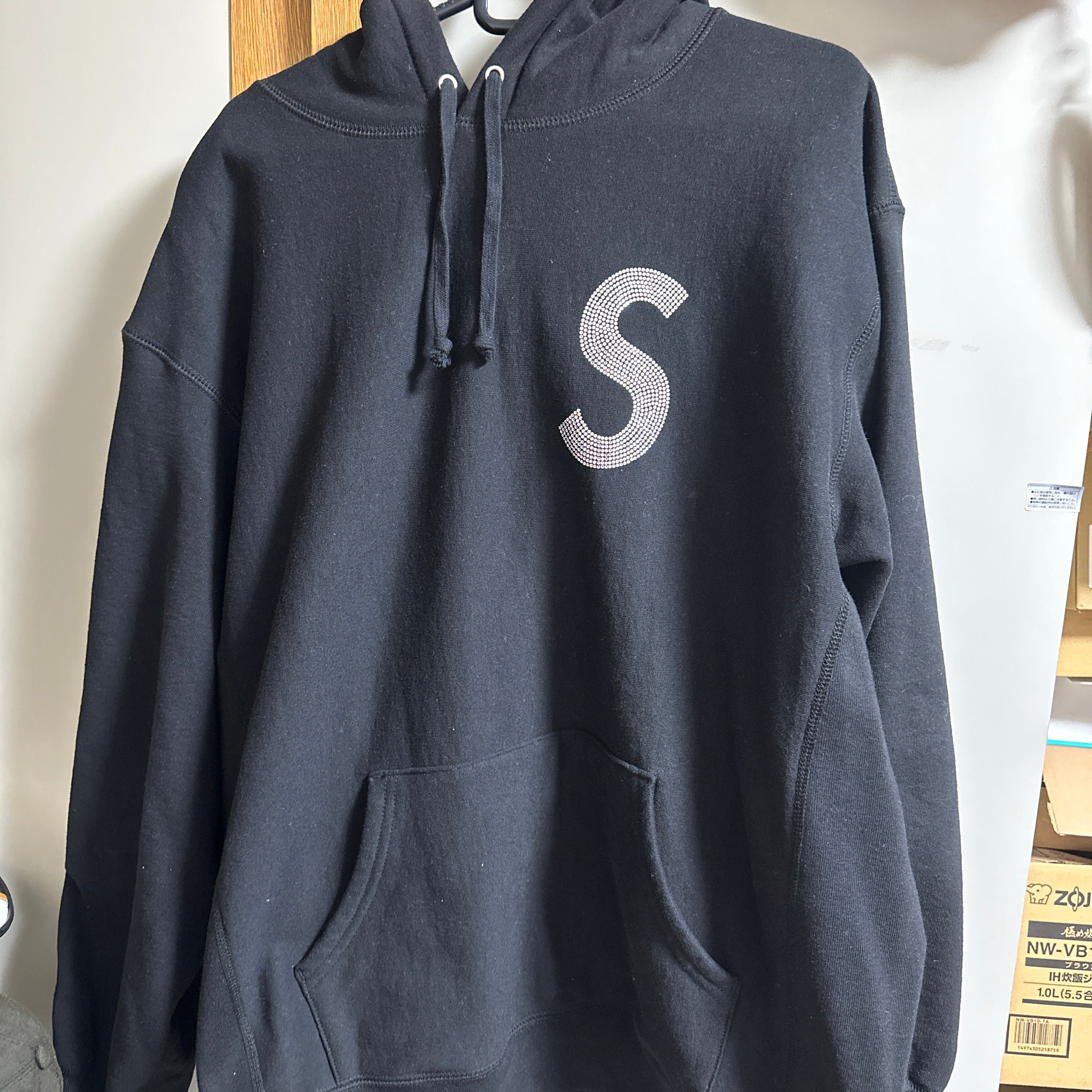 Supreme Swarovski® S Logo Hooded Sweatshirt "Black"