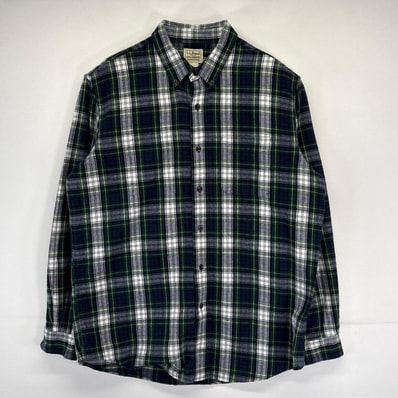 古着 エルエルビーン L.L.Bean 長袖シャツ ネルシャツ アウトドア チェック柄 胸ポケット ボタンダウン L マルチカラー メンズ